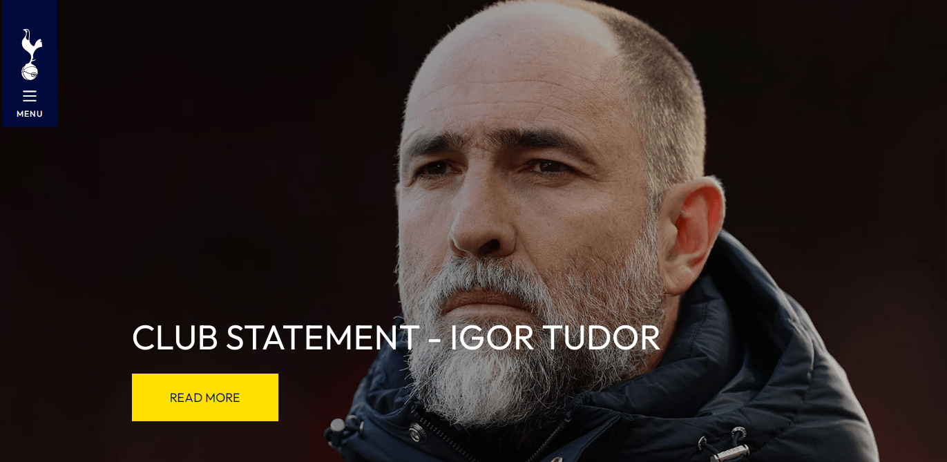 官方：热刺宣布主帅图多尔下课 仅执教44天取1胜1平5负